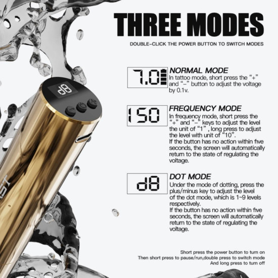Draadloze PMU Machine Mast Tour Y22 PRO GOLD -slag: 3,0mm