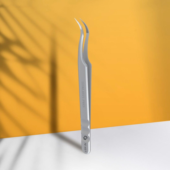 Eyelash Tweezers met Fibers CURVED 45/1