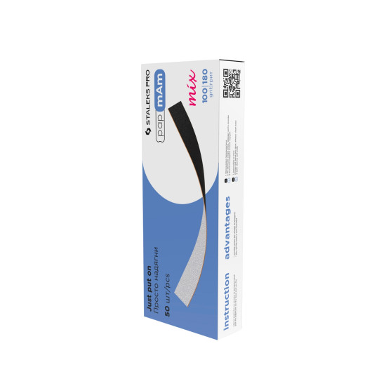 Pap mAm Disposable Straight File Sleeve 100/180 grit 50pcs