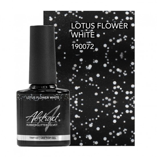 Rubber Glitter Velvet Top Gel LOTUS FLOWER WHITE 7.5ml