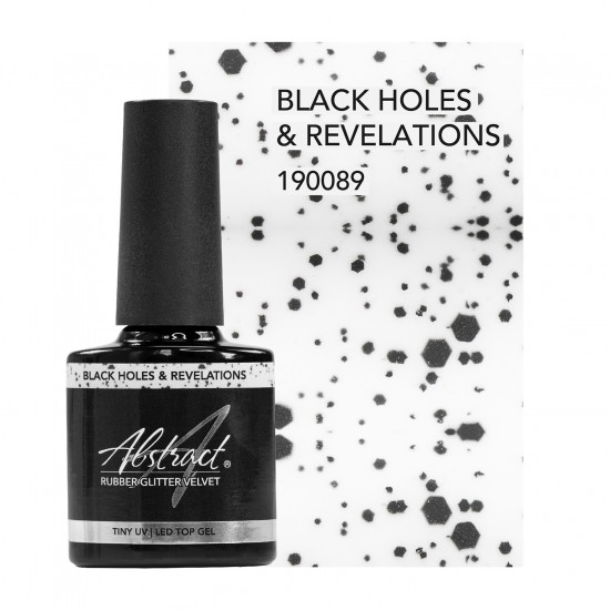 Rubber Glitter Velvet Top Gel BLACK HOLES & REVELATIONS 7.5ml