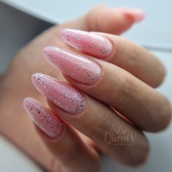 Shield & Sparkle SPEECH IS SILVER 7.5ml (No Wipe Glitter Top Gel)  Shield & Sparkle SPEECH IS SILVER 7.5ml (No Wipe Glitter Top Gel)