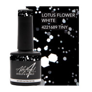 Shield & Sparkle LOTUS FLOWER WHITE 7.5ml (No Wipe Glitter Top Gel) 