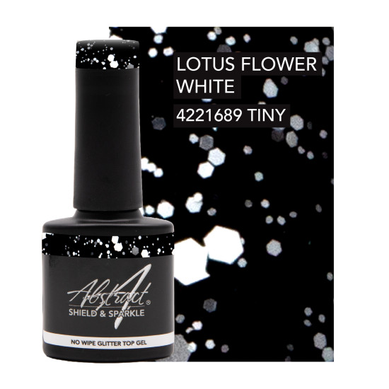 Shield & Sparkle (No Wipe Glitter Top Gel) LOTUS FLOWER WHITE 7.5ml 