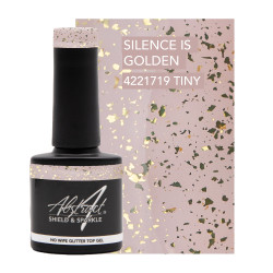 Shield & Sparkle SILENCE IS GOLDEN 7.5ml (No Wipe Glitter Top Gel)  Shield & Sparkle SILENCE IS GOLDEN 7.5ml (No Wipe Glitter Top Gel)