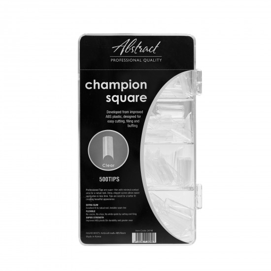 CHAMPION SQUARE Clear Tips (500pcs/box)