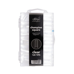 NEW CHAMPION SQUARE CLEAR Tips (120pcs/box) NEW CHAMPION SQUARE CLEAR Tips (120pcs/box)
