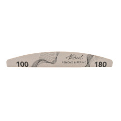 100/180 grit Halfmoon Manicure File REMOVE & REFINE (25pcs/pack) 100/180 grit Halfmoon Manicure File REMOVE & REFINE (25pcs/pack)