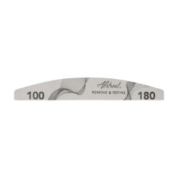 100/180 grit Halfmoon File REMOVE & REFINE 100/180 grit Halfmoon File REMOVE & REFINE