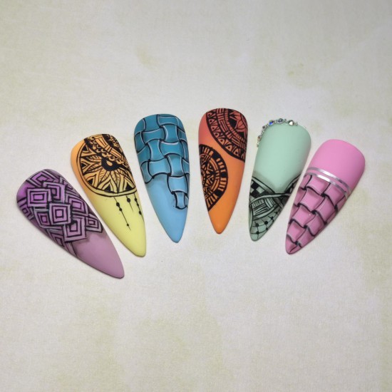 Nail Art Workshop Fine Lines, Zentangle & Gel Polish Marble Workshop