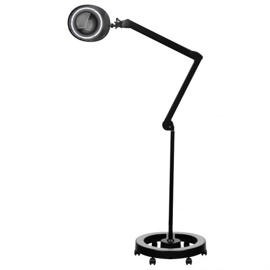 Loupelamp LED met voet BLACK