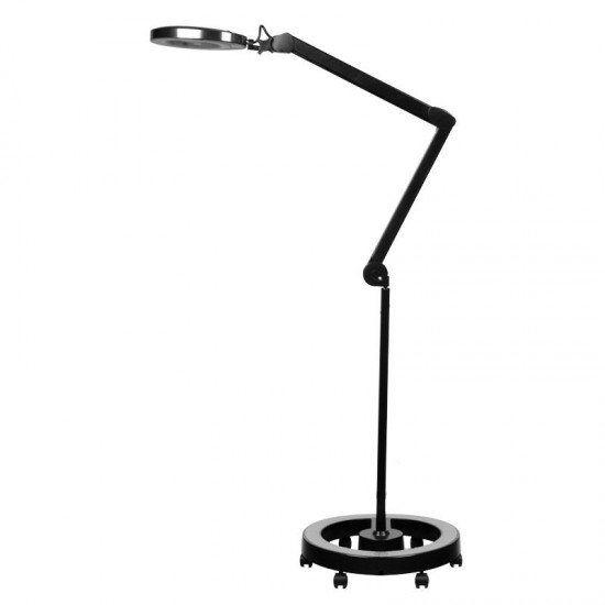 Loupelamp LED met voet BLACK