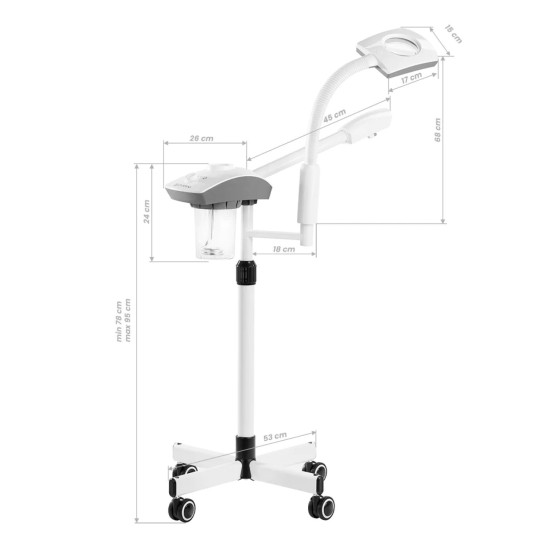 Vapozone met Ringlight Loupelamp Diopter 3 WIT