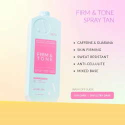 Spray Tan Solution Firm & Tone Dark To Ultra Dark 1000ml, Azure Tan Spray Tan Solution Firm & Tone Dark To Ultra Dark 1000ml, Azure Tan