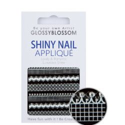 71095 | Line Art, White Lace Line Sticker  71095 | Line Art, White Lace Line Sticker