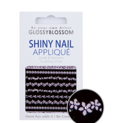 Pink Violet Flower Line Sticker 