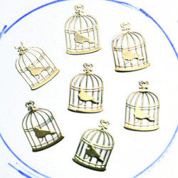 Plating Deco Birdcage Gold (20)  Plating Deco Birdcage Gold (20)