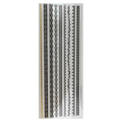 Princess Lace Black Nail Art Sticker