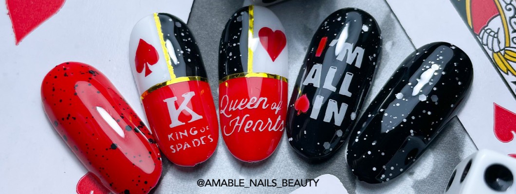 Liefde is een kaartspel - Nail Art Inspiratie