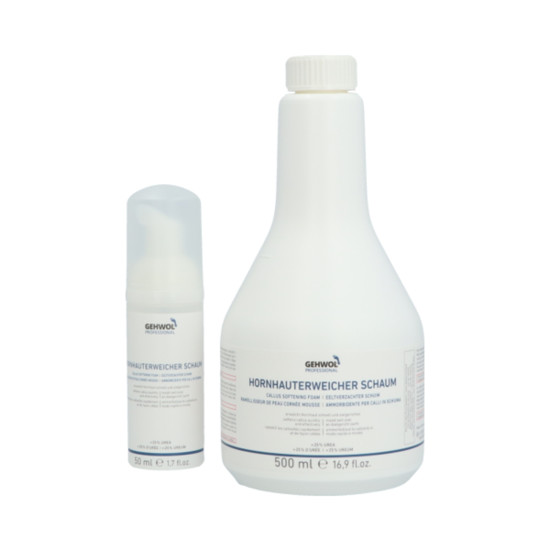 Mousse Adoucissante pour les Callosités avec 25% d'Urée incl. distributeur 500ml, Gehwol Fusskraft