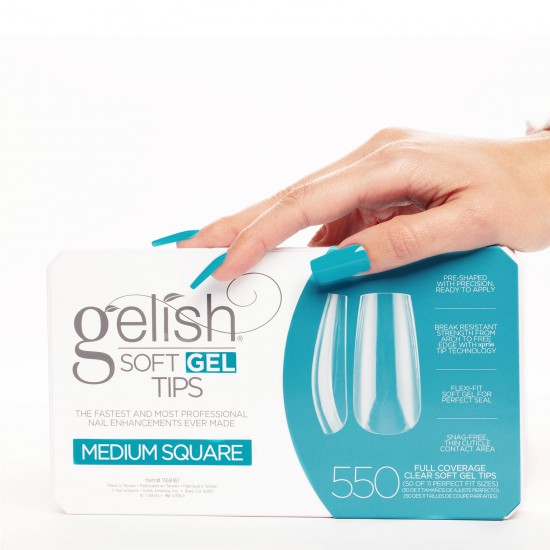 Soft Gel Tips MEDIUM SQUARE 550 pcs