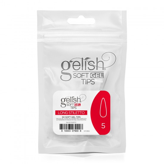 Soft Gel Tips Long Stiletto #5 (50pc)