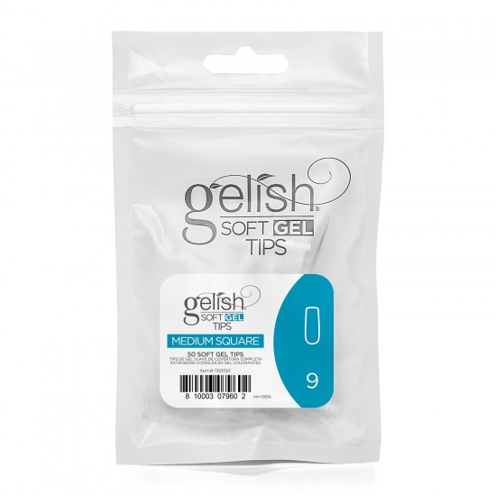 Soft Gel Tips Medium Square #9 (50pc)