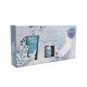 Ensemble Cadeau de Bain Charme d'Hiver avec une Paire de Chaussettes Chaudes et Confortables
