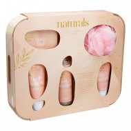 Naturals Bath Gift Set Wooden Tray