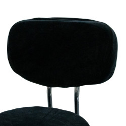 Saddle Seat with Backrest Terry Cloth Cover Black Saddle Seat with Backrest Terry Cloth Cover Black