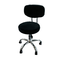 Saddle Seat with Backrest Terry Cloth Cover Black Saddle Seat with Backrest Terry Cloth Cover Black