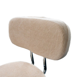 Sadle Seat With Backrest Terry Cloth Cover Taupe Sadle Seat With Backrest Terry Cloth Cover Taupe