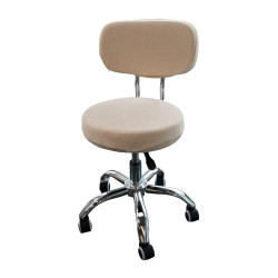 Sadle Seat With Backrest Terry Cloth Cover Taupe Sadle Seat With Backrest Terry Cloth Cover Taupe