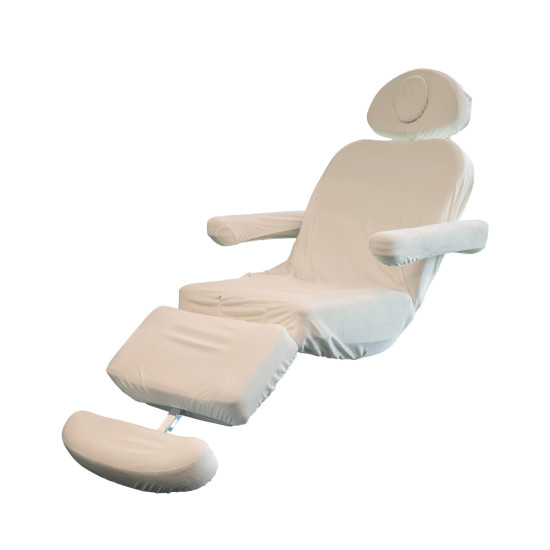 Terry Cloth Cover Set CHEVRON WHITE