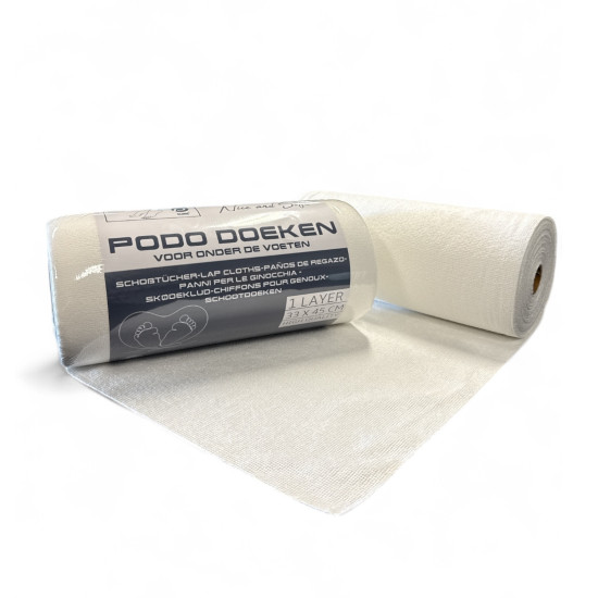 Wasbare Pododoeken rol WIT 33x45cm - 50st/rol