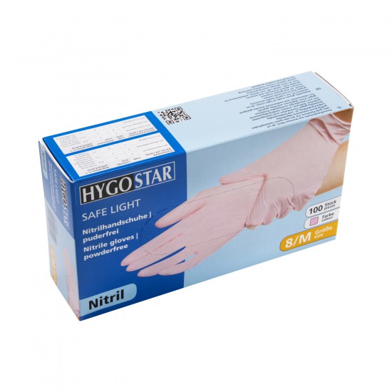Nitril Handschoenen Hygostar Safe Light MEDIUM Light Pink