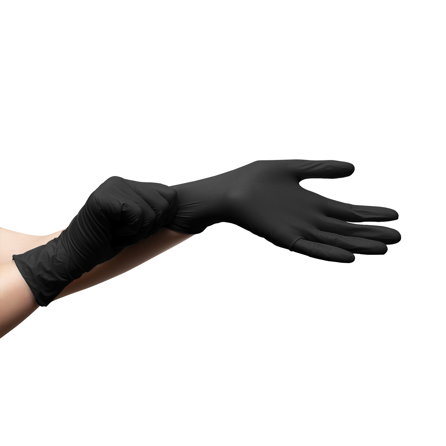 Verminderen Mysterie Napier Nitril Handschoenen Ebony LARGE Zwart