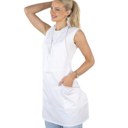 Tunic/Apron Diamond Zipper White - ONE SIZE  Tunic/Apron Diamond Zipper White - ONE SIZE