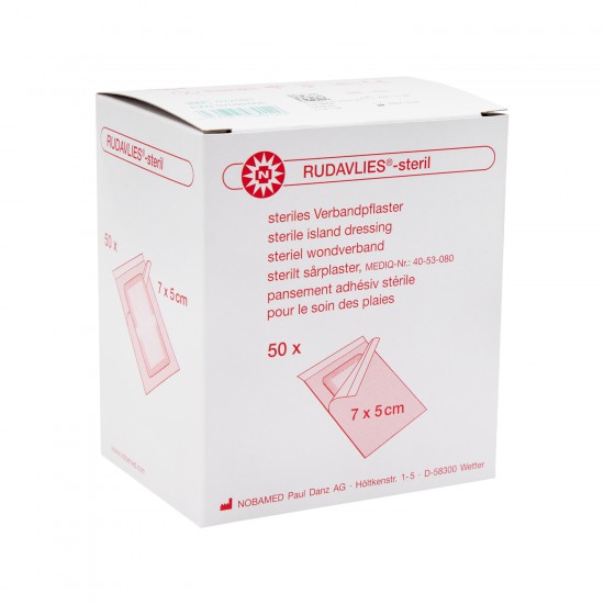 Sterile Island Dressing Rudavlies 5x7cm (50pcs/box)