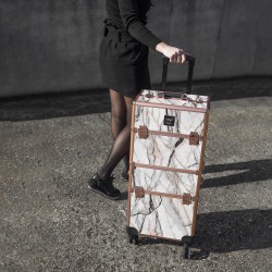Trolley H76 Marble Pink & White with Rose Gold Frame Trolley H76 Marble Pink & White with Rose Gold Frame