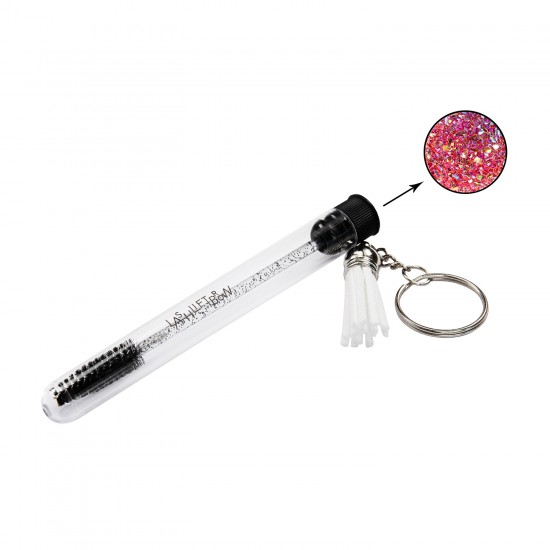 Lash Brush Keychain SPARKLE PINK