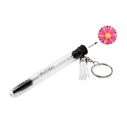 Lash Brush Keychain DAISY CORAL Lash Brush Keychain DAISY CORAL