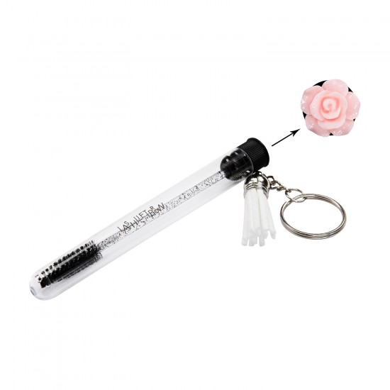 Lash Brush Keychain PRECIOUS ROSE LIGHT PINK