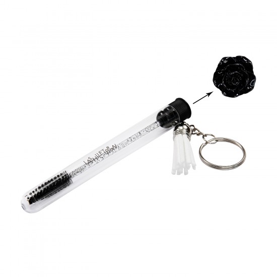 Lash Brush Keychain PRECIOUS ROSE BLACK