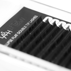 Ellipse Flat Double Tip Lashes C 0.15 x 8mm Ellipse Flat Double Tip Lashes C 0.15 x 8mm