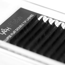 Ellipse Flat Double Tip Lashes D 0.15 x 10mm Ellipse Flat Double Tip Lashes D 0.15 x 10mm