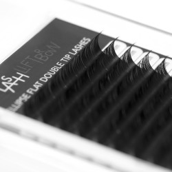 Ellipse Flat Double Tip Lashes D 0.15 x 11mm Ellipse Flat Double Tip Lashes D 0.15 x 11mm