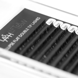 Ellipse Flat Double Tip Lashes D 0.15 x 7mm Ellipse Flat Double Tip Lashes D 0.15 x 7mm