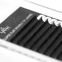 Ellipse Flat Double Tip Lashes D 0.15 x 8mm Ellipse Flat Double Tip Lashes D 0.15 x 8mm