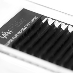 Ellipse Flat Double Tip Lashes D+ 0.15 x 11mm Ellipse Flat Double Tip Lashes D+ 0.15 x 11mm
